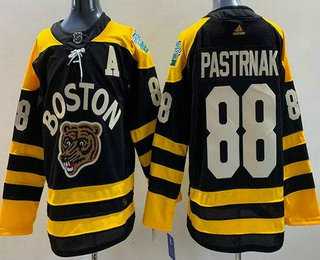 Men%27s Boston Bruins #88 David Pastrnak Black 2023 Winter Classic Authentic Jersey->boston bruins->NHL Jersey
